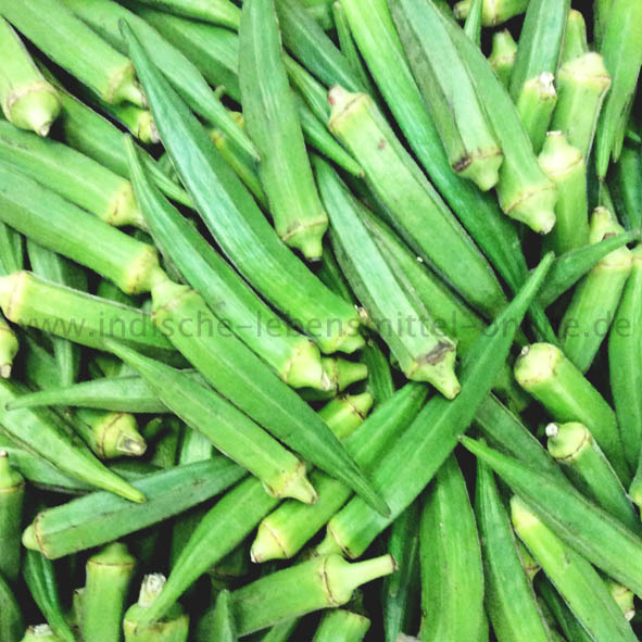 Okra, frisch, Ladies Finger, Bhindi, Vendaikkai, 100g